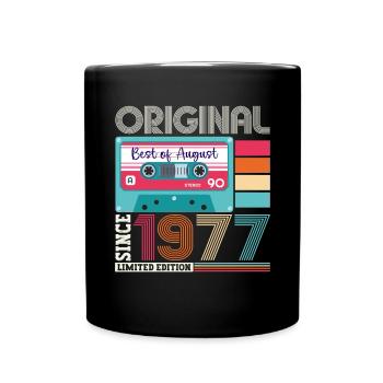 Original August 1977 45th Birthday Gift Retro - Full Colour Mug - black - Front