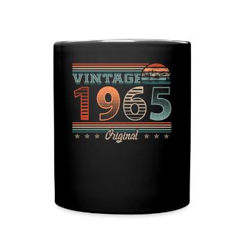 Millésime 1965 Année de naissance 1965 Anniversaire Hommes - Mug uni - noir - Devant