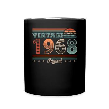 Millésime 1968 Année de naissance 1968 Anniversaire Hommes - Mug uni - noir - Devant