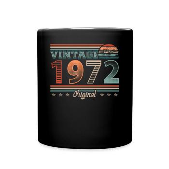 Millésime 1972 Année de naissance 1972 Anniversaire Hommes - Mug uni - noir - Devant