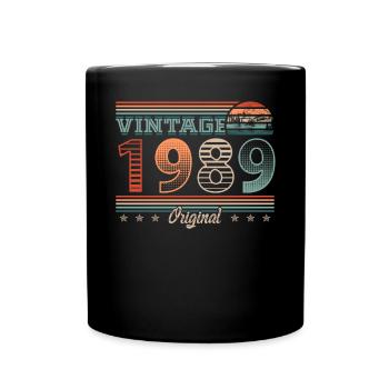 Millésime 1989 Année de naissance 1989 Anniversaire Hommes - Mug uni - noir - Devant