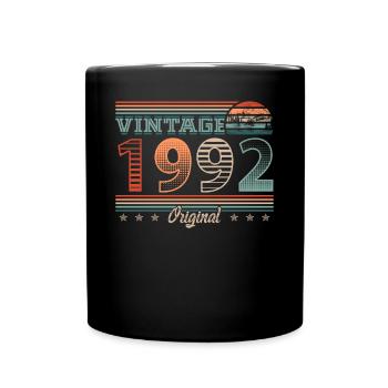Millésime 1992 Année de naissance 1992 Anniversaire Hommes - Mug uni - noir - Devant