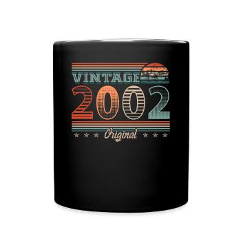 Millésime 2002 Année de naissance 2002 Anniversaire Hommes - Mug uni - noir - Devant
