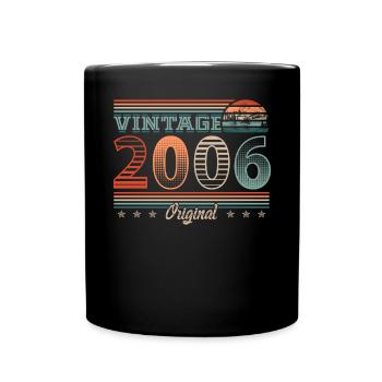 Millésime 2006 Année de naissance 2006 Anniversaire Hommes - Mug uni - noir - Devant