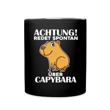 Capybara - Tasse einfarbig - Schwarz - Vorne
