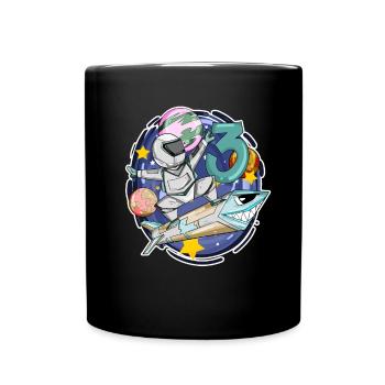 3rd birthday boy - 3 years old - I am 3 - Full Colour Mug - black - Front