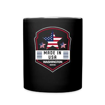 Fabriqué aux États-Unis Washington Renton America - Mug uni - noir - Devant
