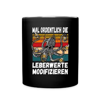 Mal Ordentlich die Leberwerte Modifizieren Witzig - Tasse einfarbig - Schwarz - Vorne