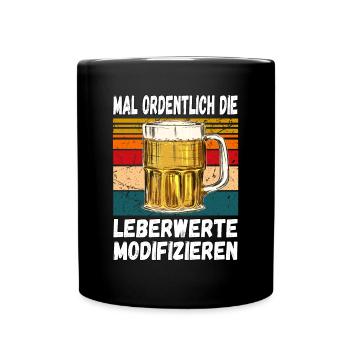 Mal Ordentlich die Leberwerte Modifizieren Witzig - Tasse einfarbig - Schwarz - Vorne