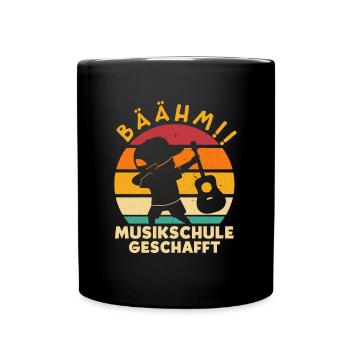 Bäähm Musikschule geschafft - Tasse einfarbig - Schwarz - Vorne