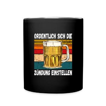 Ordentlich sich die Zündung Einstellen Trinkspruch - Tasse einfarbig - Schwarz - Vorne