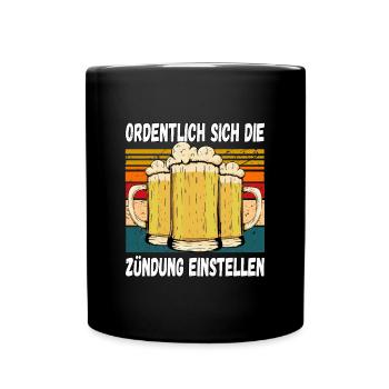 Ordentlich sich die Zündung Einstellen Trinkspruch - Tasse einfarbig - Schwarz - Vorne