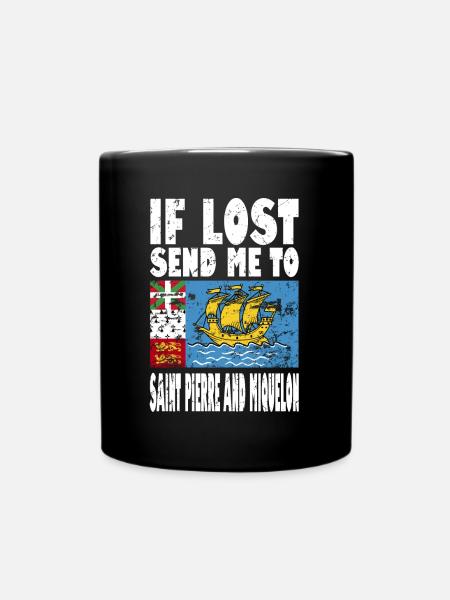 Drapeau saint-Pierre-et-Miquelon - Mug uni - noir