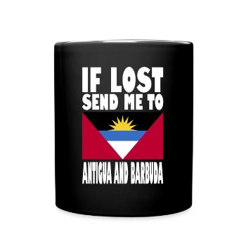 Antigua and Barbuda Flag Saying - Full Colour Mug - black - Front