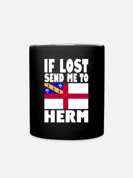 Herm Flagge Spruch - Tasse einfarbig - Schwarz
