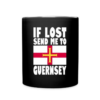 Dicton du drapeau de Guernesey - Mug uni - noir - Devant