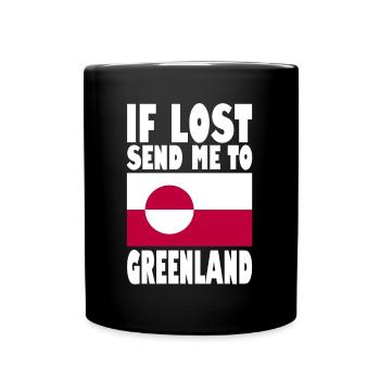 Drapeau du Groenland - Mug uni - noir - Devant
