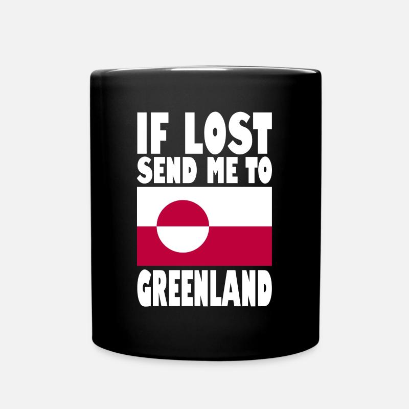 Grönland Flagge Spruch - Tasse einfarbig - Schwarz