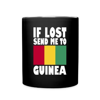 Drapeau de guinée Disant - Mug uni - noir - Devant