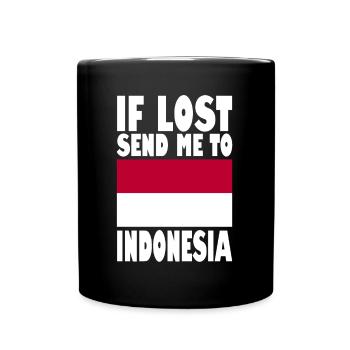 Indonesia Flag Saying - Full Colour Mug - black - Front
