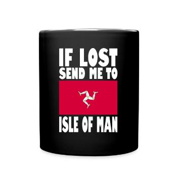 Isle of man flag saying - Full Colour Mug - black - Front