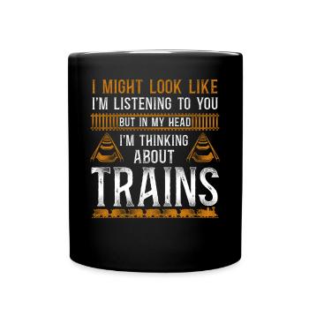 Conducteur de train à vapeur Trainspotting - Mug uni - noir - Devant