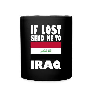 Iraq Flag Slogan - Full Colour Mug - black - Front