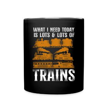 Steam Train Driver Trainspotting - Tasse einfarbig - Schwarz - Vorne