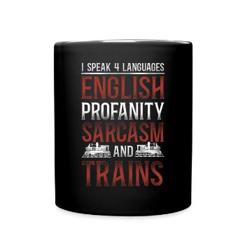 Steam Train Driver Trainspotting - Tasse einfarbig - Schwarz - Vorne