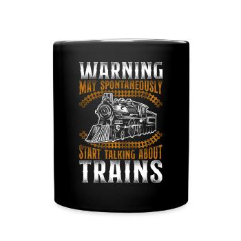 Steam Train Driver Trainspotting - Tasse einfarbig - Schwarz - Vorne