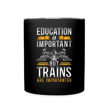 Steam Train Driver Trainspotting - Full Colour Mug - black - Front