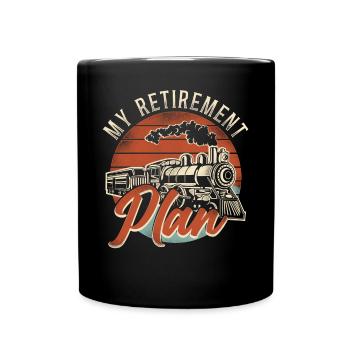 Steam Train Driver Trainspotting - Full Colour Mug - black - Front