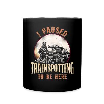 Conducteur de train à vapeur Trainspotting - Mug uni - noir - Devant