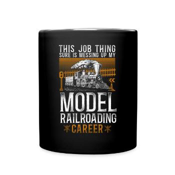 Steam Train Driver Trainspotting - Full Colour Mug - black - Front