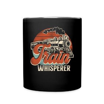 Steam Train Driver Trainspotting - Tasse einfarbig - Schwarz - Vorne