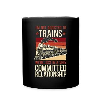 Steam Train Driver Trainspotting - Tasse einfarbig - Schwarz - Vorne