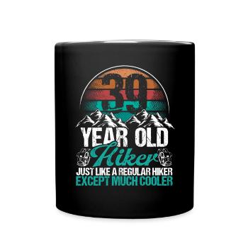 39 Birthday Hiking Mountains 39 Year Old Hiker - Tasse einfarbig - Schwarz - Vorne