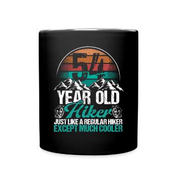 54 Birthday Hiking Mountains 54 Year Old Hiker - Tasse einfarbig - Schwarz - Vorne