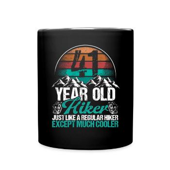 41 Birthday Hiking Mountains 41 Year Old Hiker - Tasse einfarbig - Schwarz - Vorne