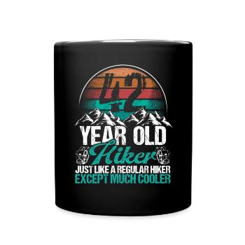 42 Birthday Hiking Mountains 42 Year Old Hiker - Tasse einfarbig - Schwarz - Vorne