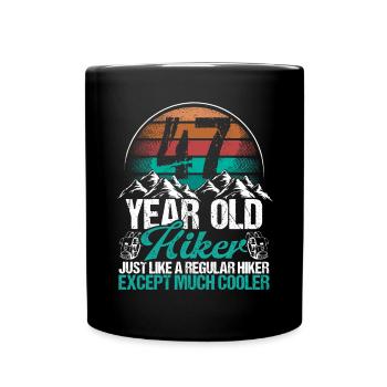 47 Birthday Hiking Mountains 47 Year Old Hiker - Tasse einfarbig - Schwarz - Vorne