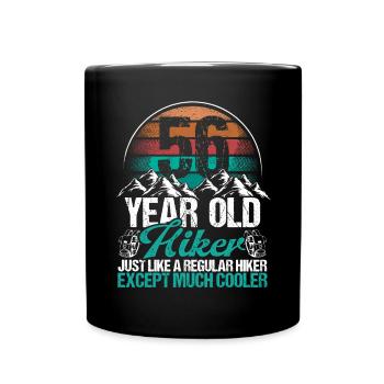 56 Birthday Hiking Mountains 56 Year Old Hiker - Tasse einfarbig - Schwarz - Vorne