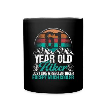 61 Birthday Hiking Mountains 61 Year Old Hiker - Tasse einfarbig - Schwarz - Vorne
