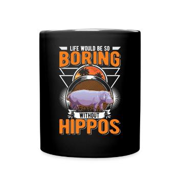Hippo Gift Hippo Hippo Hippo - Full Colour Mug - black - Front