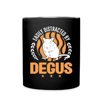 Facilement distrait par Degus - Mug uni - noir - Devant
