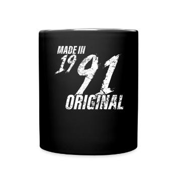 Fait en 1991 Année de naissance 1991 Anniversaire Femmes - Mug uni - noir - Devant