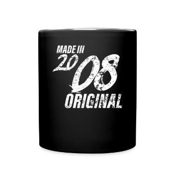Made in 2008 Year of birth 2008 Birthday Women - Full Colour Mug - black - Front