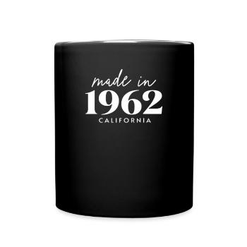 Made 1962 in birthday in California - Full Colour Mug - black - Front