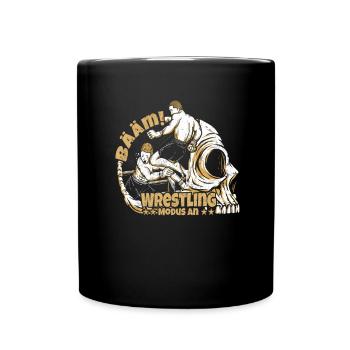 Lutteur de lutte Lutteur Bääm Mode de lutte An - Mug uni - noir - Devant