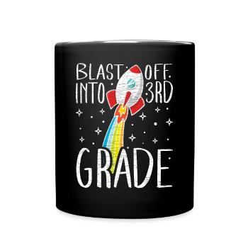 3. Klasse Schüler Schulkind - Tasse einfarbig - Schwarz - Vorne
